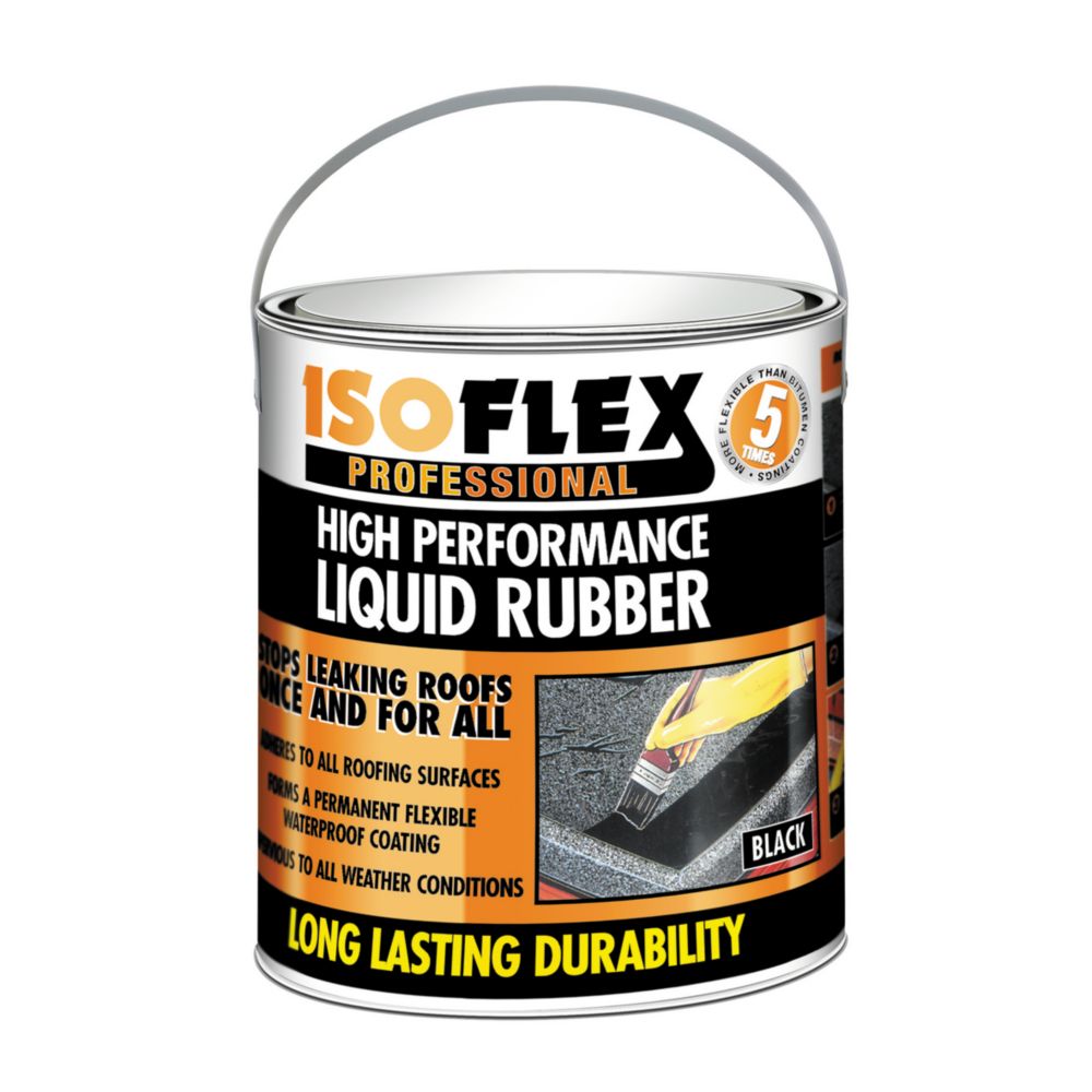 Isoflex Liquid Rubber Black 4.25Ltr Screwfix