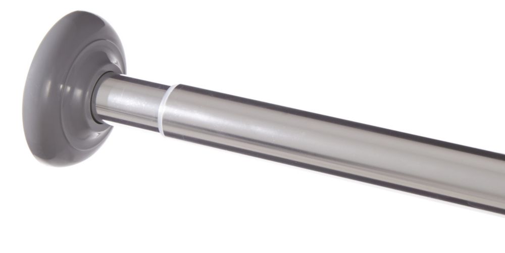 Straight Extendable Shower Curtain Rail Aluminium Chrome 14002600mm