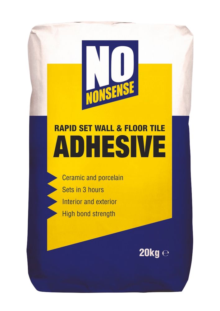 No Nonsense Wall & Floor Tile Adhesive Grey 20kg Screwfix