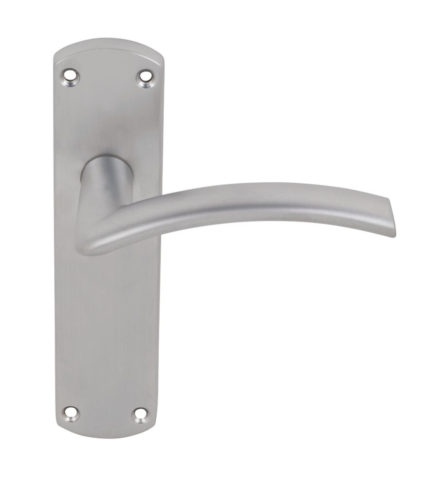 Smith & Locke Tres Fire Rated Latch LoB Latch Door Handles Pair Satin