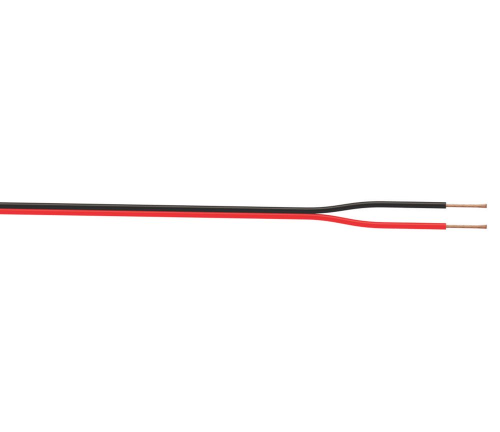 Time Black/Red 24 Strand Speaker Cable 25m Coil Screwfix