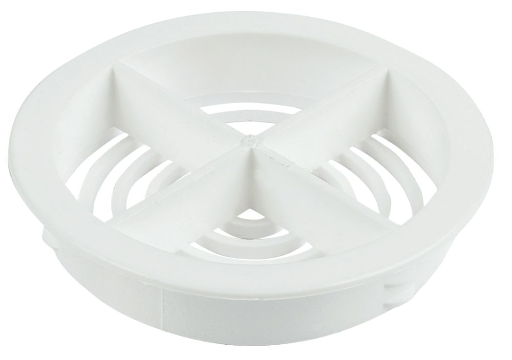 Circular Soffit Vent White 70mm 10 Pack Screwfix