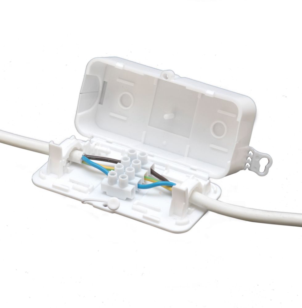 Debox 24A Inline Junction Box White Screwfix