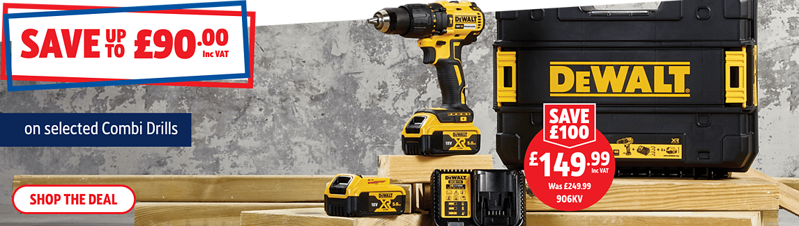 Save up to £90 Inc VAT on selected Combi Drills