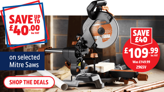 Save Up To £40 Inc VAT on Selected Mitre Saws