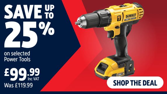 Save up to 25% on selected Power Tools