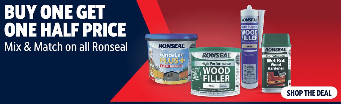 Buy one get one half price, Mix & Match on all Ronseal