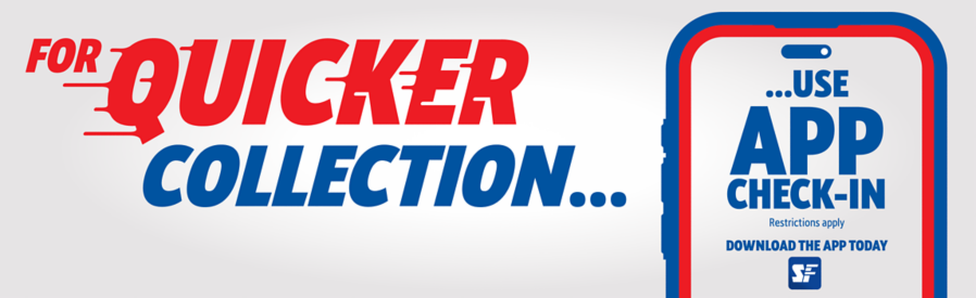 For a Quicker Collection... Use App Check-In
