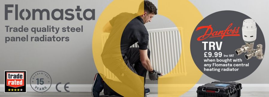 TRV for £9.99 Inc VAT when bought with any Flomasta Central Heating Radiator
