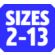 Size 2-13