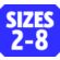 Size 2-8