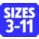 Size 3-11