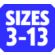 Size 3-13