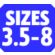 Size 3.5-8
