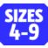 Size 4-9