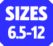 Size 6.5-12