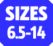 Size 6.5-14