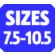 Size 7.5-10.5