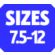 Size 7.5-12