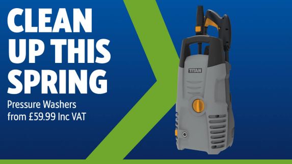 Clean up this Spring. Pressure Washers from £59.99 Inc VAT