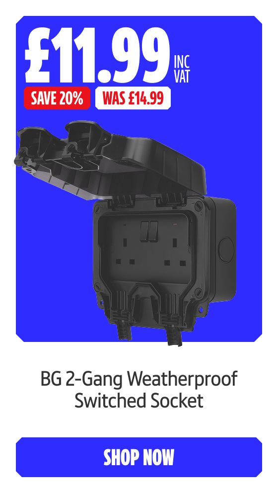Save 20% on this British General IP66 13A BG 2-Gang Weatherproof Switched Socket. Shop Now
