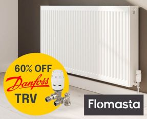 Danfoss TRV only £9.99 Inc VAT when bought with any Flomasta Central Heating Radiator