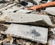broken asbestos