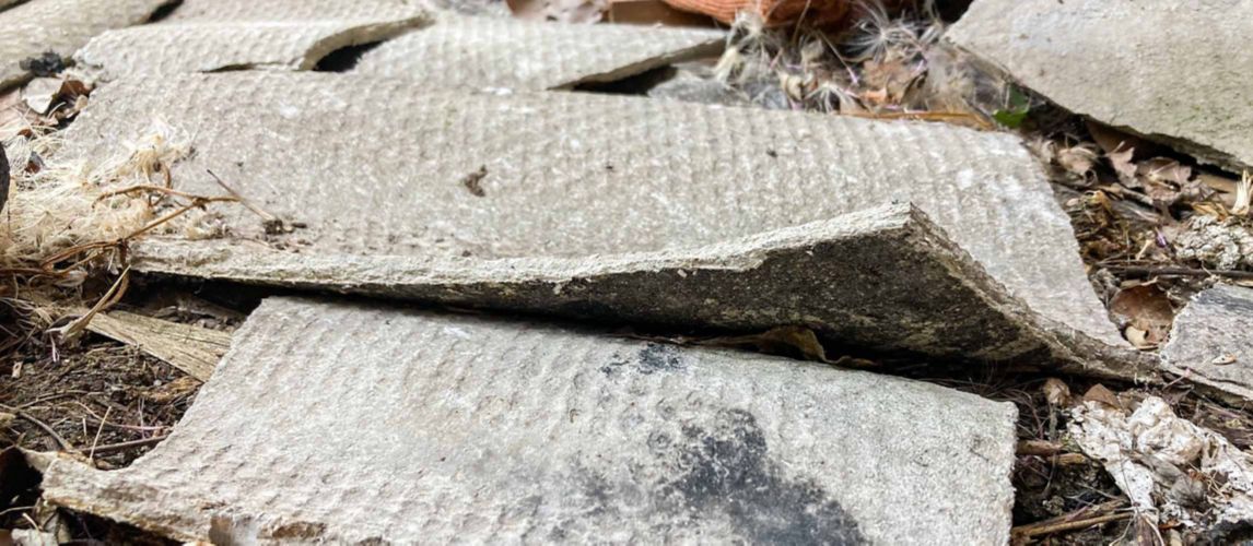 broken asbestos sheet