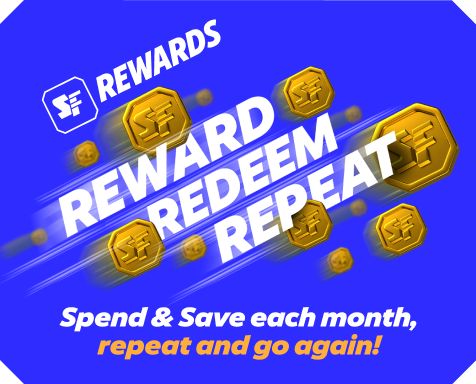 Screwfix Rewards! Spend & Save each month, repeat and go again! Find Out More