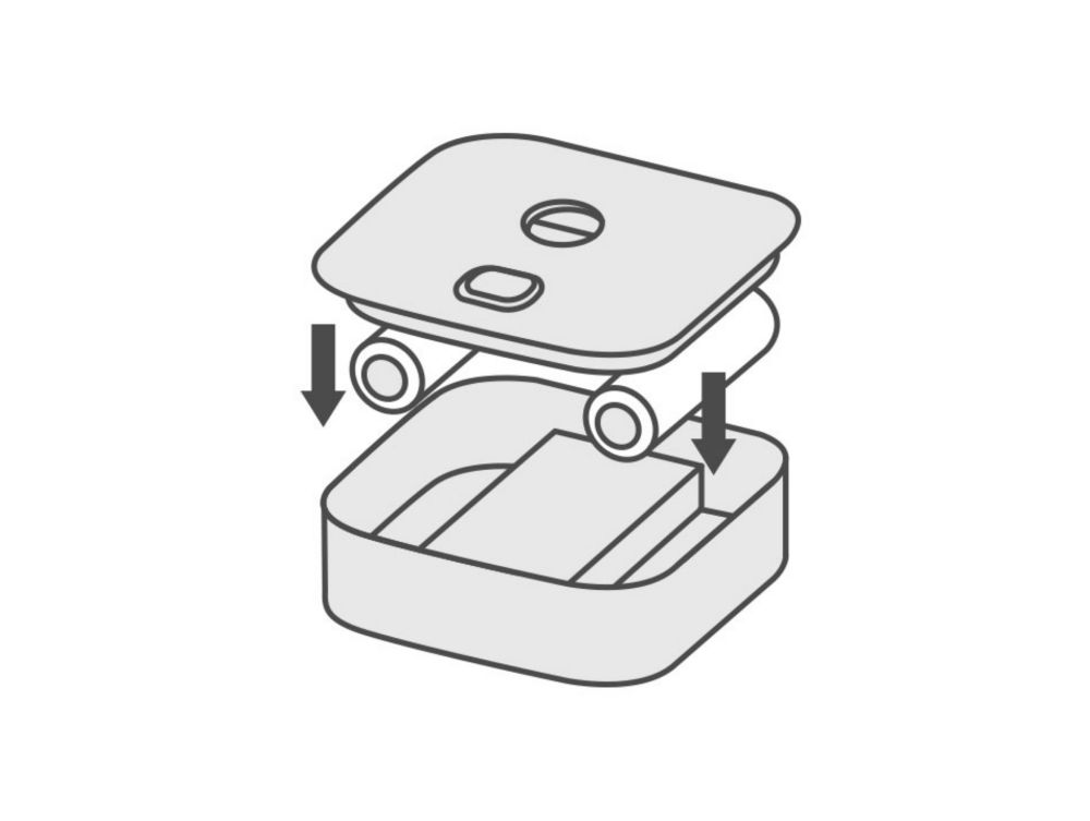 Insert batteries and sync your camera