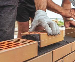 Image of bricks being laid