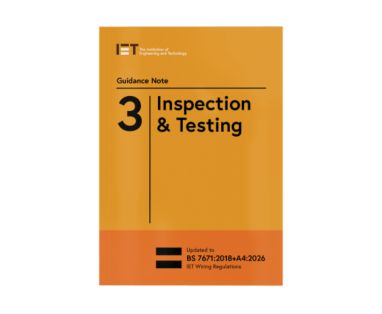 Shop IET 10th Edition, Guidance Note 3: Inspection and Testing