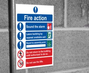 Fire Action Notice Signs