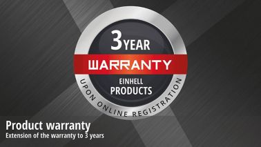 Einhell 3 Year Warranty
