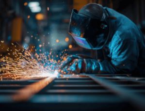 sparks coming out of metal