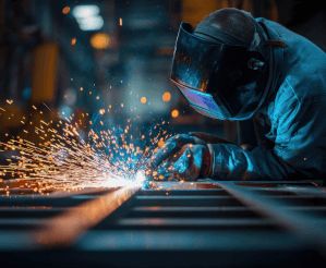 sparks coming out of metal