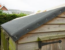 felt on a shed roof