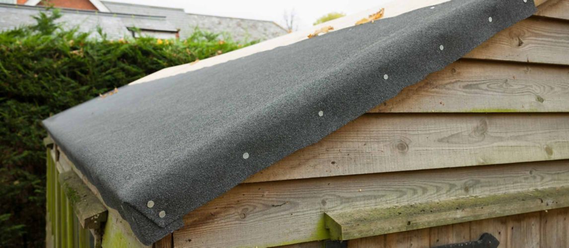 Felt on a shed roof