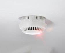 Fire alarm flashing red