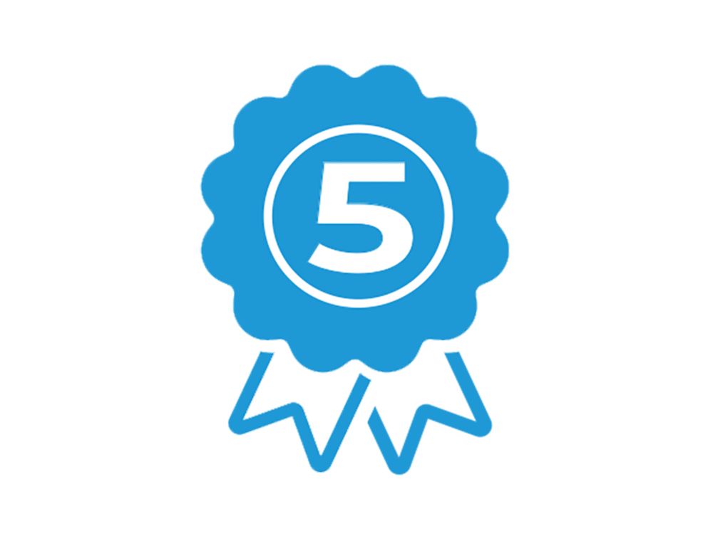 5 Year Manufacturers Warranty