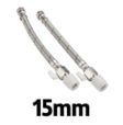 15mm Flexible Hose with Valve