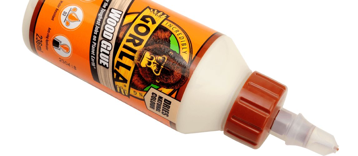 Gorilla wood glue for indoor and outdoor use in a 236ml plastic bottle