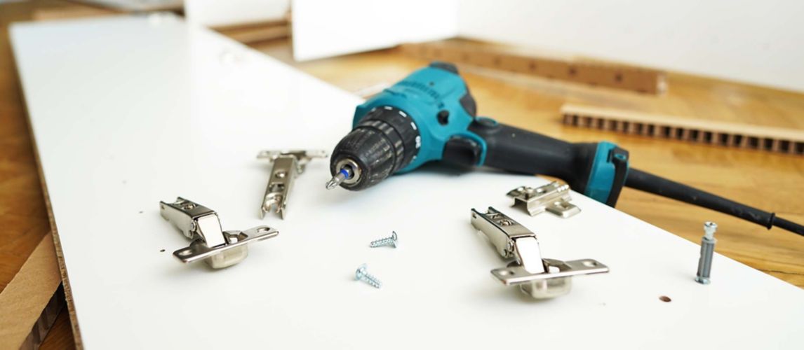 Wooden shed in garden