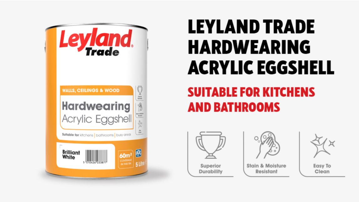 Leyland Trade Hardwearing Acrylic Eggshell