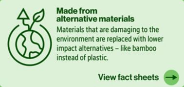 Made from alternative materials