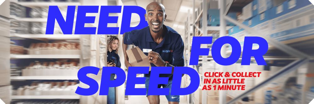 Need for Speed. Click & Collect in as little as 1 minute