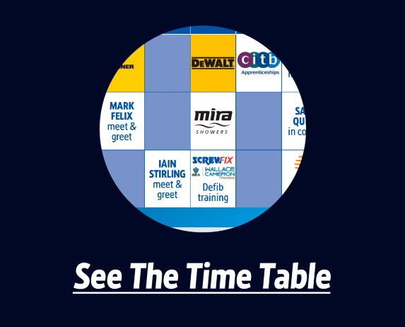 View the Screwfix Live Trade Talk Timetable