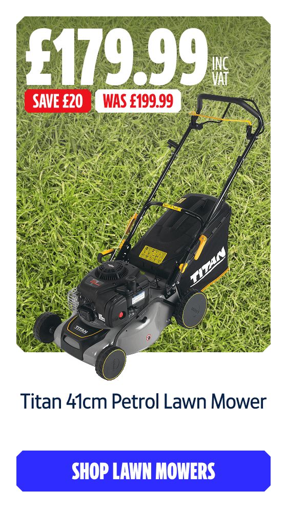 Save £20 Inc VAT on this Titan 41cm Petrol Lawn Mower. Shop Lawn Mowers