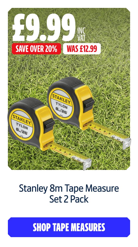 Save Over 20% on this Stanley 8m Tape Measure Set 2 Pack. Shop Tape Measures
