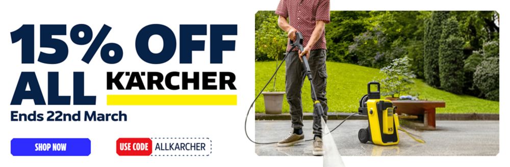 15% Off All Karcher! Use Code: ALLKARCHER. Shop Now